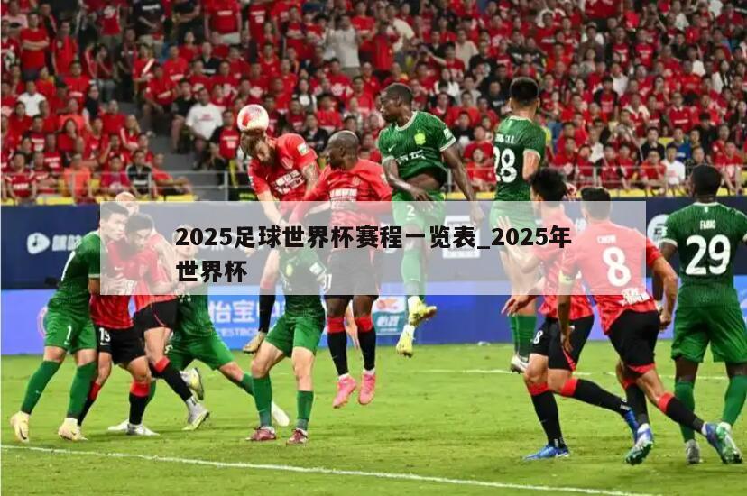 2025足球世界杯赛程一览表_2025年世界杯