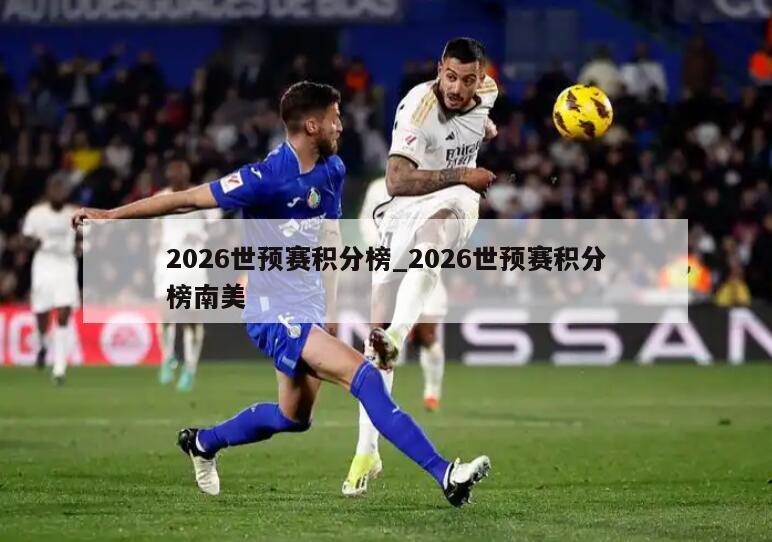 2026世预赛积分榜_2026世预赛积分榜南美